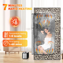 Portable Sauna Box for Home, Treccani Steam Sauna Tent Full Body 1 Person, 9 Levels 60 Mins Select, 3L Steamer Remote Control Easy Install, Folding Chair Waterproof Mat