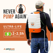 PetraTools 3 Gallon Battery Powered Backpack Sprayer in Lawn and Garden - HD3000 - Long Battery Life & Padded Straps for Comfort - Electric Sprayer w/ 5 Spray Nozzles & 80PSI (3 Gallon)