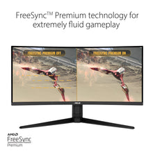 ASUS TUF 34 Inch Curved Gaming Monitor - WQHD (3440x1440), 165Hz, 1ms, Extreme Low Motion Blur, FreeSync Premium, Eye Care, Height Adjustable, DisplayHDR 400, DisplayPort, HDMI, USB - VG34VQL1B