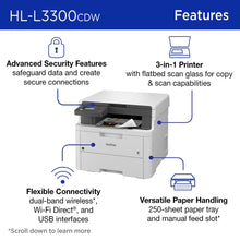 Brother HL-L3300CDW Wireless Digital Color Multi-Function Printer with Laser Quality Output, Copy & Scan, Duplex, Mobile | Includes 4 Month Refresh Subscription Trial ¹ Amazon Dash Replenishment Ready