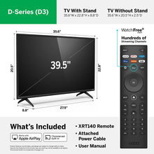 VIZIO 40-inch D-Series Full HD 1080p Smart TV Chromecast Built-in Streaming Channels, D40f-J09, 2021 Model 40 inches (Renewed)