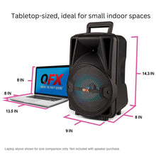 QFX PBX-800TWS 8-Inch TWS Bluetooth Stereo PA System with 2 8