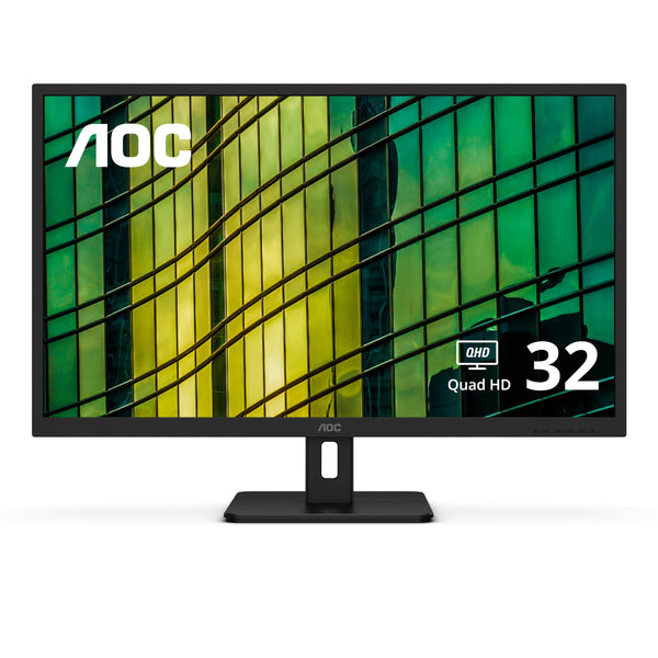 AOC Q32E2N 32" Framless QHD 2560 x 1440 Monitor, IPS Panel, 75Hz Refresh Rate, HDMI x1, Display Port x1, Built-in Speakers, Black