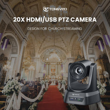 TONGVEO Conference Room PTZ Camera System with 20X Optical Zoom | 1080P 60fps HDMI USB Webcam for Church Streaming Online Video Conference| Compatible with Zoom, Skype, OBS | Easy Setup