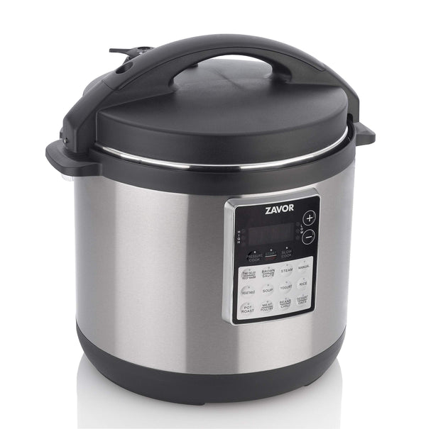 Zavor LUX Edge 6 Quart Programmable Electric Multi-Cooker: Pressure Cooker, Slow Cooker, Rice Cooker, Yogurt Maker, Steamer and more - Stainless Steel (ZSELE02)