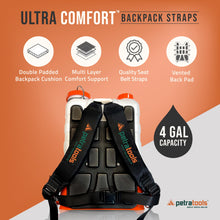 PetraTools Battery Powered Backpack Sprayer 4 Gallon - 6 Hours Long Battery Life & Padded Straps for Comfort - HD4000 Electric Backpack Garden Sprayer with 6 Spray Nozzles & 90PSI Adjustable Pressure