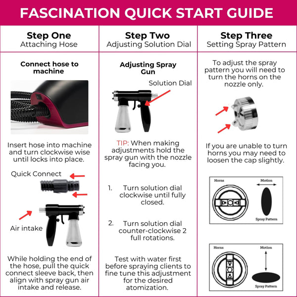 Fascination Professional Spray Tan Machine with HVLP Spray Tanning Gun by Naked Sun for Applying Bronze Self Tan Sunless Spray Solution