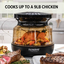 Nuwave Air Fryer Infrared Convection Oven, Cook Fresh or Frozen, No Defrosting or Preheating, 360 Surround Heat, Cooking from 50 to 400 Degrees, 100 Presets, 50 Memory, 360 Food Easy-View, PFAS Free