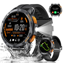 LIGE GPS Military Smart Watch for Men, LED Flashlight/Compass/45 Days Battery/IP68 Waterproof 1.43'' AMOLED Smartwatch, 100+ Sports Modes Fitness Tracker, Rugged Smart Watches for Android iOS