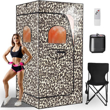 Portable Sauna Box for Home, Treccani Steam Sauna Tent Full Body 1 Person, 9 Levels 60 Mins Select, 3L Steamer Remote Control Easy Install, Folding Chair Waterproof Mat