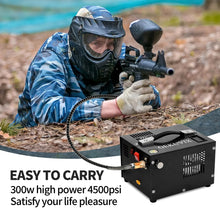 PCP Air Compressor 4500Psi/30Mpa Water/Oil Free PCP Air Pump Rifle,12V Automotive DC 110V AC PCP Airgun Compressor With Power Converter,Built-in Fan,Suitable for Paintball, Air Rifle