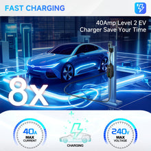 SEGUMA Level 2 EV Charger, 40Amp Electric Car Charger Portable EV Charger 25FT Cable with NEMA 14-50 Plug, Adjustable Current, Timing Delay Electric Vehicle Charger for J1772 BEVs/PHEVs 240V 9.6kW