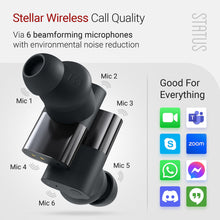 Status Between 3ANC Onyx True Active Noise Cancelling Wireless Earbuds - Black iPhone & Android ANC in Ear Buds, Charging Case, Built-in 6 Microphones, 8H Playtime, Bluetooth 5.2, IPX5 Waterproof