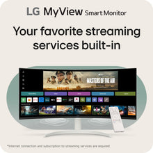 LG 34SR60QC-W 34-inch QHD (3440x1440) Curved MyView Smart Monitor with Streaming, UltraWide Screen, webOS, HDR10, 100Hz, Built-in Speaker, AirPlay2, Screen Share, Bluetooth, ThinQ App, White