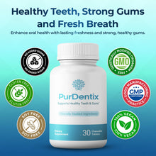 PurDentix Oral Health Probiotic – 4-Strain Formula for Healthy Gums, Teeth & Fresh Breath – 90 Chewable Tablets