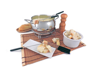 Swissmar Mont Brule 9 Pieces Electric Fondue Set - Perfect Cheese & Chocolate Melting Pot for Dipping - Versatile Fondue Maker & Ideal Gift for Entertaining, Weddings, or Housewarming - 2.1Q / 2L