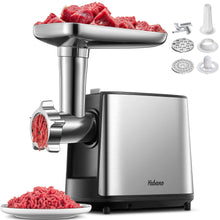 Yabano 3000W Max Heavy Duty Electric Meat Grinder with Sausage Stuffer Maker & Kubbe Kit, 2 Stainless Steel Grinding Plates for Home & Restaurant(Silve&Black)