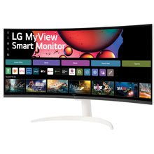 LG 34SR60QC-W 34-inch QHD (3440x1440) Curved MyView Smart Monitor with Streaming, UltraWide Screen, webOS, HDR10, 100Hz, Built-in Speaker, AirPlay2, Screen Share, Bluetooth, ThinQ App, White