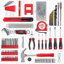 Tool Set - Tool Kit with 8V Cordless Drill, 132 Piece Tool Box with Drill, Home Tool Kits for Men & Women, Hand Drill Set Perfect for Homeowner, Diyer, Handyman - Red