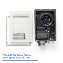 Panasonic FV-0511VH1 WhisperWarm DC Bathroom Fan with Heater - Simplified Ventilation and Heat - 50-80-110 CFM