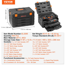 VEVOR Mechanics Tool Set and Socket Set, 1/4