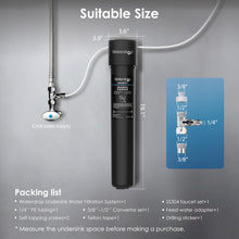 Waterdrop 17UB 3 Years Under Sink Water Filter, Under Sink Water Filtration System, NSF/ANSI 42 Certified, Reduces PFAS, PFOA/PFOS, Lead, Under Sink Water Filter with Faucet, 24K Gallons