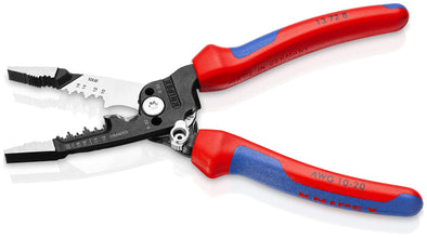 KNIPEX Tools 13 72 8 Forged Wire Stripper, 8-Inch & 74 22 200 Comfort Grip High Leverage Angled Diagonal Cutter & Tools - Long Nose Pliers With Cutter