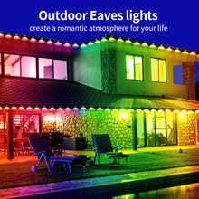 Yocrostar 300ft Permanent Outdoor Lights,RGB Eaves Lights with App Control Remote,DIY IP67 Waterproof Under Eave Lighting,Outside led Lights for House,Party,Christmas Decorations(2 Rolls 150FT)