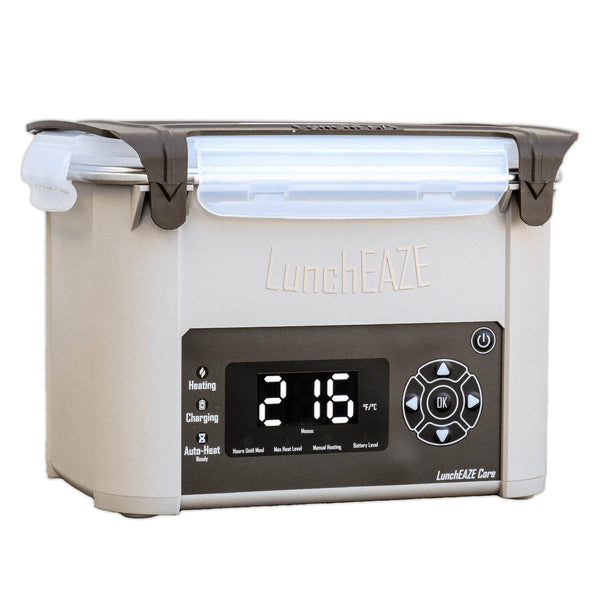 LunchEAZE Core Gen 2 Cordless Heated Lunchbox – Battery-Powered, 4-Cup Capacity, 220°F Max, Automatic Scheduled Heating for Hot Meals Anywhere