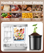 4L Kitchen Compost Bin, Electric Composter for Countertop with Auto Cleaning/Odourless/LED Display, Turns Kitchen Waste into Dry Compost Manure, Intelligent Indoor/Outdoor Composting Machine