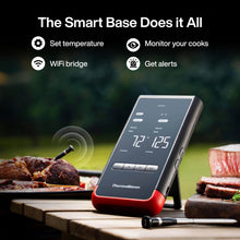 ThermoMaven Wireless Smart Bluetooth Meat Thermometer: Standalone Base, WiFi Unlimited Range, 6 Sensors with NIST Certified Accuracy, 2 Probes for BBQ, Grill, Oven, Smoker, Rotisserie (Red)