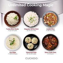 Cuckoo Heating Pressure Cooker & Warmer – 12 built-in programs, Glutinous (white), Mixed, Brown, GABA rice, and more, 10 cups