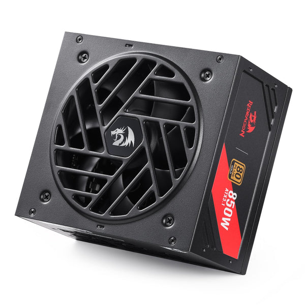 Redragon RGMS-850W PRO 80+ Gold 850 Watt Power Supply w/Upgraded ATX 3.1 & PCIe 5.1 Fully Modular, Compact 150mm Size, Smart ECO Low Noise Fan, 100% Japanese Capacitors, Full Mod Cables