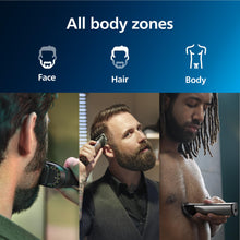 Philips Norelco Multigroom 9000 Series, All-in-One Trimmer, Beard Trimmer and Hair Clipper, 25-Piece/27-Length Men's Grooming Kit for Beard, Face, Nose, Ear and Body, Travel Kit, MG9522/50