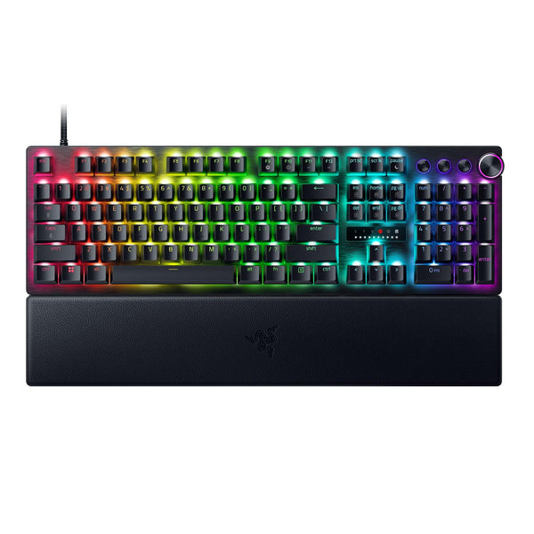 Razer Huntsman V3 Pro Esports Gaming Keyboard: Analog Optical Switches - Razer Snap Tap - Rapid Trigger - Adjustable Actuation - Media Keys & Dial - Doubleshot PBT Keycaps - Wrist Rest - Black