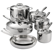 Tramontina Tri-Ply Clad Stainless Steel 12-Piece Cookware Set with Lids, Pots and Pans Kitchen Set, Induction-Ready, Dishwasher-Safe, NSF-Certified, Made in Brazil