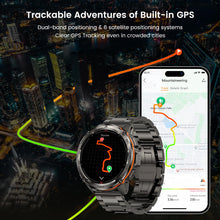 AMAZTIM GPS Smart Watch for Men, 6 Satellite Positioning, Compass, Stainless Steel Body, 50M Waterproof, 470mAh Extra-Large Battery, Answer/Make Call, 1.43