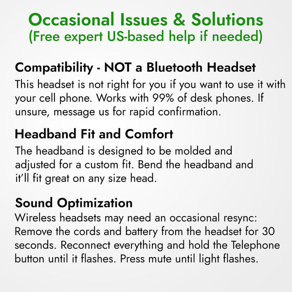 Leitner LH270 2-in-1 Wireless DECT Headset with Mic – Computer and Telephone Compatible – NOT Bluetooth – 5 Year Warranty