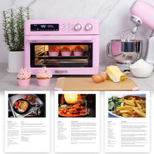 VAL CUCINA Limited Edition Happy Pink Infrared Heating Air Fryer Toaster Oven, Extra Large Countertop Convection Oven 10-in-1 Combo, 6-Slice Toast, Enamel Baking Pan Easy Clean with Recipe Book