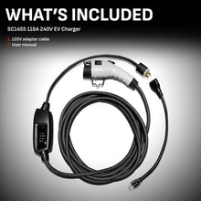 Schumacher Electric 16 Amp / 240V Level 2 Charger - Portable 28-Foot EV Charging Cable - with Universal J1772 Connector - SC1455