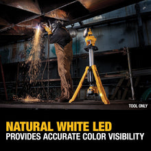 DEWALT 20V MAX LED Work Light, 3000 Lumens of Brightness with 3 Modes, Tripod Base, Bare Tool Only (DCL079B)