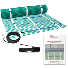 WarmlyYours Radiant Floor Heating System 3 x 5 ft. - Electric Heated Floor Mat Provides Fast, Even Radiant Heat - Ideal In Floor Heating for Bathroom Install Under Tile and Stone (TempZone Easy Mat)