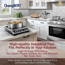 ChangBERT Portable Induction Cooktop, NSF Certified Pro Induction Hot Plate, Powerful 1800W with Large 8