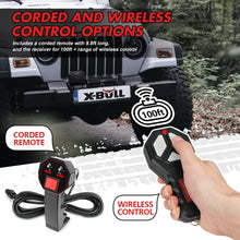 X-BULL Electric Winch 13000 lb. Load Capacity with 79ft Synthetic Rope and Hawse Fairlead 12V IP68 Waterproof, Wired and Wireless Remote for 4WD 4x4 Off-Road Vehicle Truck Jeep