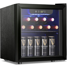 Antarctic Star 12 Bottle 48 Can Wine Cooler/Cabinet Beverage Refrigerator Mini Fridge Low Noise Clear Glass Door Counter Top Cellar for Beer Soda Bar 1.3 cu.ft Black