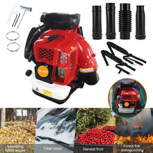 Leaf Blower, Gas Blower, Gas Leaf Blower for Lawn Care, 2-Stroke Engine 900CFM Air Volume 2.3L Tank Leaf Blower 80CC Gas Powered Backpack Snow Blower (Red)