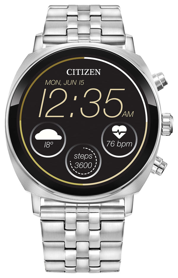 Citizen CZ Smart PQ2 41MM Unisex Smartwatch with YouQ App with IBM Watson® AI and NASA research, Wear OS by Google, HR, GPS, Fitness Tracker, Amazon Alexa™, iPhone Android Compatible, IPX6 Rating