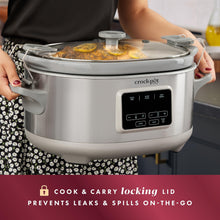 Crockpot® Programmable 7-Quart Cook & Carry Slow Cooker with Sous Vide, Stainless Steel