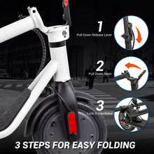 Phantomgogo Foldable Electric Scooter - Powerful Motor, 28 Miles Range, 15.5 Mph, Intelligent Light, Eco-Friendly, Perfect for Adult Commuters (8.5 Inch Wheels (White))