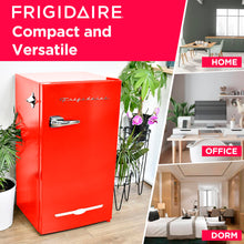 Frigidaire Retro Compact Fridge with Chiller, 3.2 cu ft Countertop Fridge with Built-In Bottle Opener, Compact Refrigerator for Office, Bedroom, Dorm Room or Cabin - 16.5